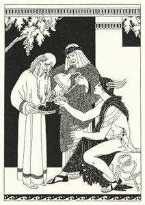 "Miksi, äiti Baucis, se on juhla!" huudahti Quicksilver (väri litho)