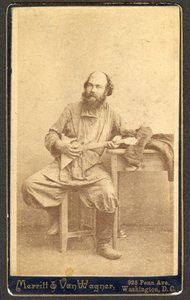 Muotokuva tunnistamattomasta miehestä Balalaikan kanssa, vuosina 1886-1895. tekijältä Merritt and Van Wagner