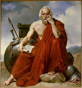 Lycurguen (Lykourgos) muotokuva Spartan lainsäätäjästä. Merry Joseph Blondelin (1781-1853) maalaus