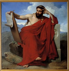 Muotokuva Solonin lainsäätäjästä ja Ateenan runoilijasta (n. 640-n. 588 eKr.) Merry Joseph Blondelin (1781-1853) maalaus 1828 Amiens, Musee de Picardie - Ateenalaisen runoilijan ja lainsäätäjän Solonin muotokuva (noin 640-cc. 588 eaa.). Merry Joseph Blonde