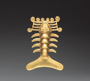 Hummeririipus, c. 1000-1500 (valettu kulta)
