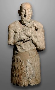 Patsas miehestä, joka tuo lampaita uhrattavaksi, Sumeria tekijältä Mesopotamian