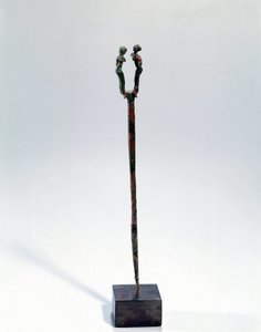 Itämainen taide: kiinnitä kahden hahmon päädecoree. Pronssiesine, noin 3300 - 3200 eKr. (Urik-kausi, Mesopotamia). Tellosta. Korkeus 18 cm. Pariisi, Musee du Louvre tekijältä Mesopotamian Mesopotamian