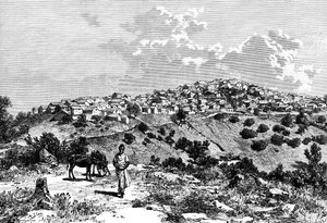 Kabylen kylä Pohjois-Afrikassa, 1895.