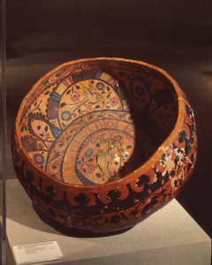 Jicapestle (maalattu Calabash kurpitsa) tekijältä Mexican School