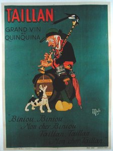 Taillan Quinquina-juliste (värilitho)