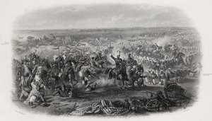 Aliwalin taistelu, Intia, 28. tammikuuta 1846, kaiverrus J.J. Miehistö