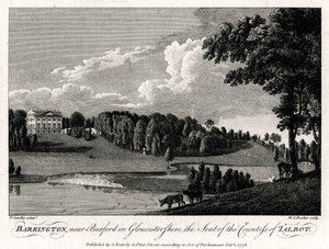 Barrington, lähellä Burfordia Gloucestershiressä, Talbotin kreivitärten kotipaikka, 1776