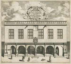 Stafford - Shire Hall: kuparilevykaiverrus, nd [1686] tekijältä Michael Burghers