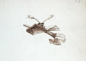Piirustus Michael Faradayn leikekirjasta (kynä ja muste paperille) tekijältä Michael Faraday