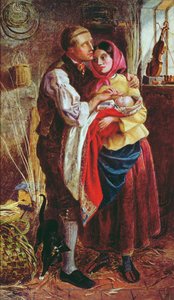 Sokea korintekijä ja hänen ensimmäinen lapsensa, 1858 tekijältä Michael Frederick Halliday