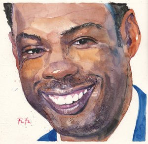 Chris Rock (akvarelli) tekijältä Michael Frith
