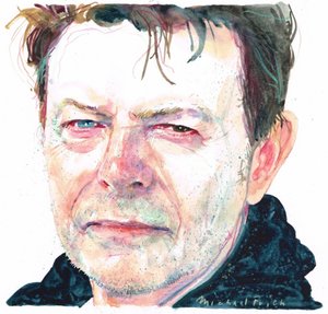 David Bowie (akvarelli) tekijältä Michael Frith