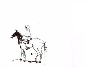 Nimetön, 2018 (akvarelli paperille) tekijältä Michael Frith