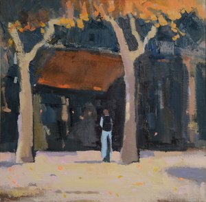 Iltapäivä, Lounais-Ranska, 2015 (öljy pellavalle) tekijältä Michael G. Clark