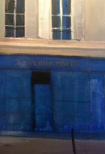 La Corde Pincée, 2015 (akvarelli paperille) tekijältä Michael G. Clark
