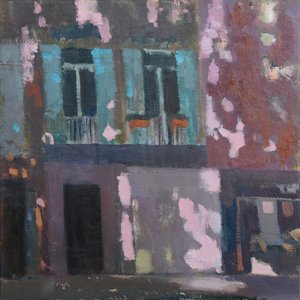 Varjoja seinällä, Provence, 2015 (öljy pellavalle) tekijältä Michael G. Clark