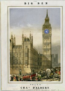 Big Ben Polka, musiikin kansipubi. kirjoittanut Hanhart, n. 1862