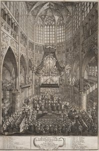 Maria Teresan kruunaus Prahan linnassa, 1743. tekijältä Michael Heinrich Rentz