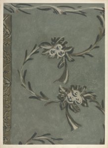 Vapaalla käsin koristeltu seinä, c. 1940.