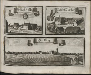 Saksa: Historico-Topographica Descriptio. Eli: Kuvaus, deß Churfürsten- und Hertzogthums Ober- und Nidern Bayrn : Welches In vier Theilter oder Renntämbter, Als Oberlandts München und Burgkhausen, Unterlandts aber in Landshuet und Straubing abgett.