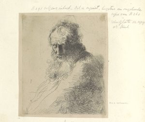 Bust van een oude mies tapasi baard Kokoelma kahdeksankymmentäviisi alkuperäistä vedosta (sarjan nimi) tekijältä Michael Willmann (attributed to)