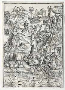 Der Schatz Behalten: Faaraon tyttären löytämä Mooses, 1491. tekijältä Michael Wolgemut