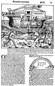 Sivu Hartmann Schedelin kirjasta The Nuremberg Chronicle, 1493.