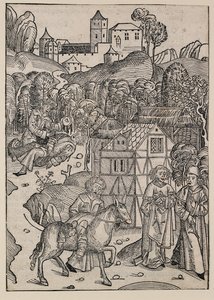 Toinen osa vertauksen laupias samarialainen, c1491 tekijältä Michael Wolgemut
