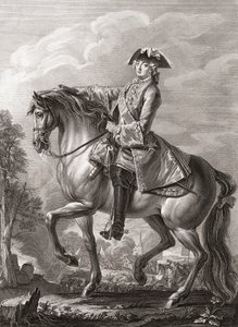 Ranskan kuningas Ludvig XV, ratsastajamuotokuva.
