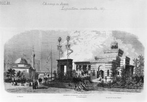 Pariisin Champ-de-Marsin yleisnäyttelyn ulko- ja itäosat kesäkuussa 1867