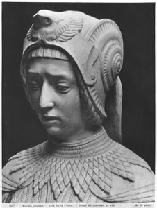 Nantes, Pyhän Pietarin ja Paavalin katedraali, Bretagnen herttua Francis II:n hauta ja Marguerite of Foix, Fortituden päällikkö, 1502-07 (marmorista kipsiä) (yksityiskohta)