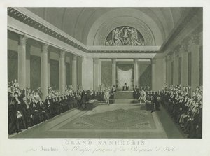 Napoleon I:n israelilaisten suuri sanhedrin, 1806. tekijältä Michel François Damame Demartrais