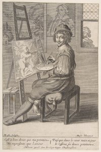 Maalari maalaustelineessä, 1620-67.