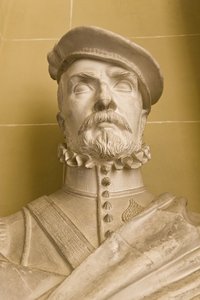 Kopio Hernan Cortesin muotokuvasta (kipsi).