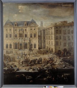 Näkymä kaupungintalolle (Marseille) vuoden 1720 ruton aikana
