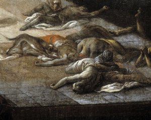 Näkymä kaupungintalolle (Marseille) vuoden 1720 ruton aikana