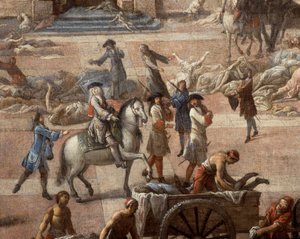 Näkymä kaupungintalolle (Marseille) vuoden 1720 ruton aikana