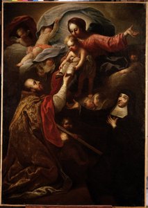 Neitsyt ja lapsi, Saint Francois de Salles ja Saint Jeanne of Chantal (maalaus) tekijältä Michel Serre