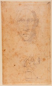Diomedesin ja Palladiuksen pään tutkimus ja luonnos. tekijältä Michelangelo (after) Buonarroti