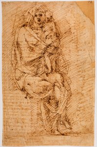 Madonna ja lapsi tekijältä Michelangelo (after) Buonarroti