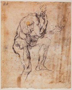 Alastomuustutkimus, kopio Naasonin lunetista. tekijältä Michelangelo (after) Buonarroti