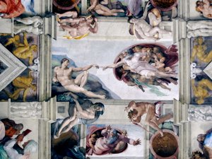 Aatamin luominen tekijältä Michelangelo