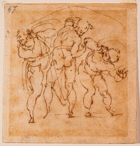 Hahmotutkimus "kirkastumista" varten, 1500-luku (piirustus). tekijältä Michelangelo Buonarroti