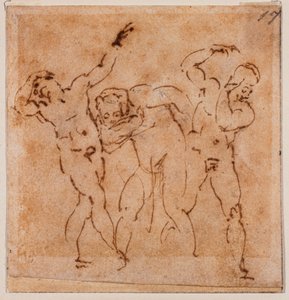 Hahmotutkimus "kirkastumista" varten, 1500-luku (piirustus). tekijältä Michelangelo Buonarroti