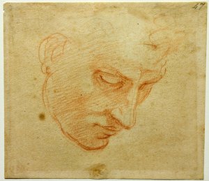 Päätutkimus Sikstuksen kappelin kattoon, noin 1509-1510 tekijältä Michelangelo Buonarroti