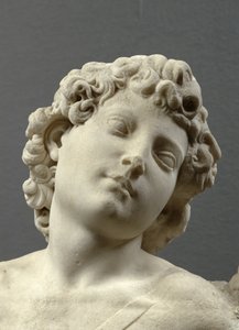 "Manhattan" Cupidin päällikkö, n. 1494-1496 (marmori) (yksityiskohta)