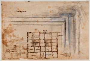 Talon suunnitelma ja portaali tekijältä Michelangelo Buonarroti