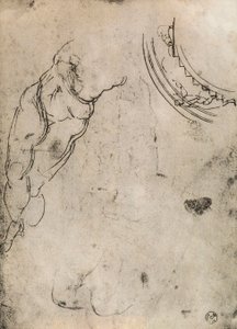 Miesten jalat, Michelangelon tutkimus. Piirustus- ja grafiikkakaappi, Uffizi-galleria, Firenze tekijältä Michelangelo Buonarroti