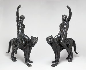 Pantterilla ratsastavat alastonhimot, n. 1506-08 (pronssi) tekijältä Michelangelo Buonarroti